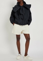 Moncler Pecher Bow-effect Hooded Shell Jacket Dark Blue