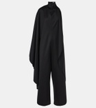 Alaïa Open-back wool grain de poudre jumpsuit