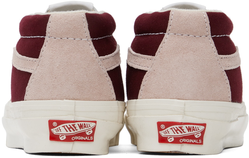 Vans Pink Burgundy Vault OG SK8 Mid LX Sneakers Vans