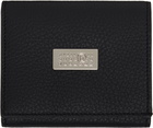MM6 Maison Margiela Black Numeric Trifold Wallet