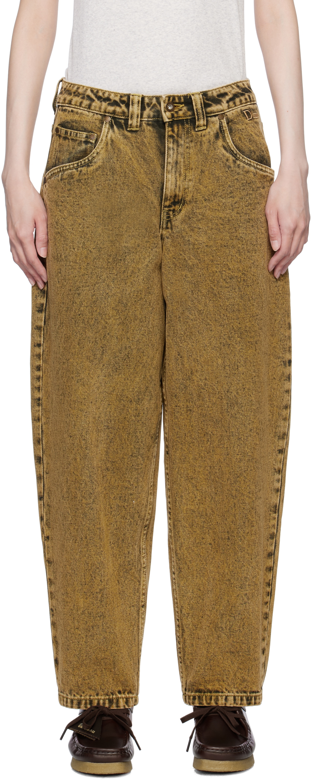 Dime Yellow Classic Baggy Jeans