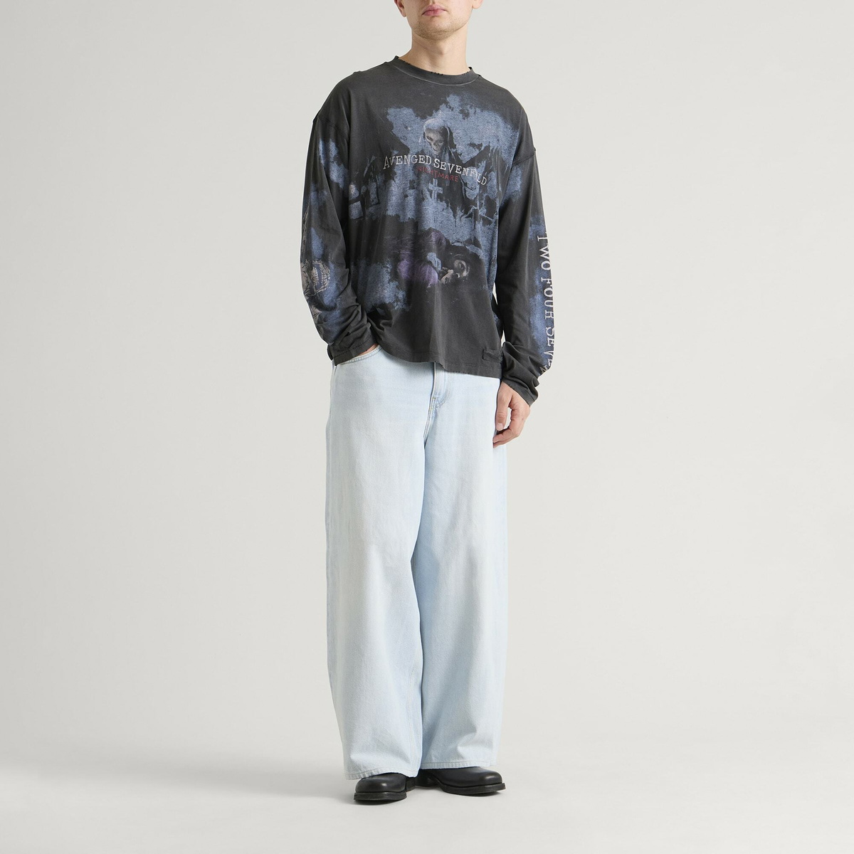 Represent 247 Men's Represent X Avenged Sevenfold Nightmare Long Sleeved T-Shirt in Black