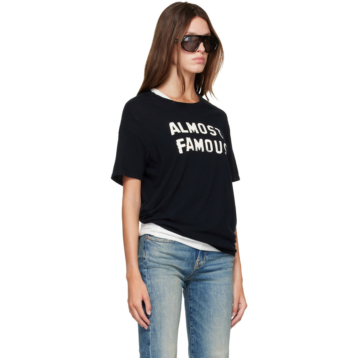 R13 Black 'Almost Famous' Relaxed T-shirt