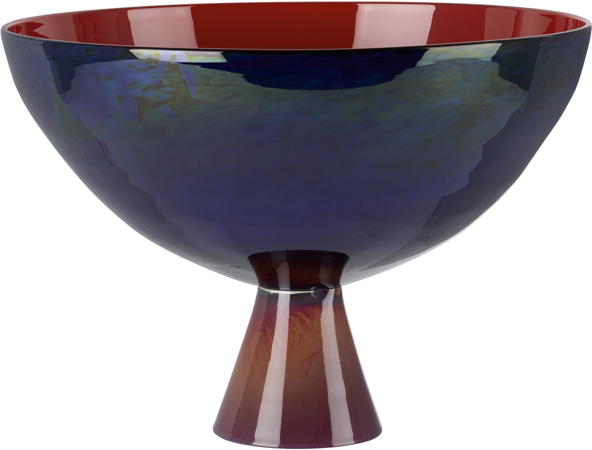 Charlie Larouche-Potvin SSENSE Exclusive Navy & Red Footed Bowl