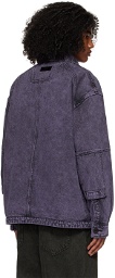 Juun.J Purple Faded Denim Jacket