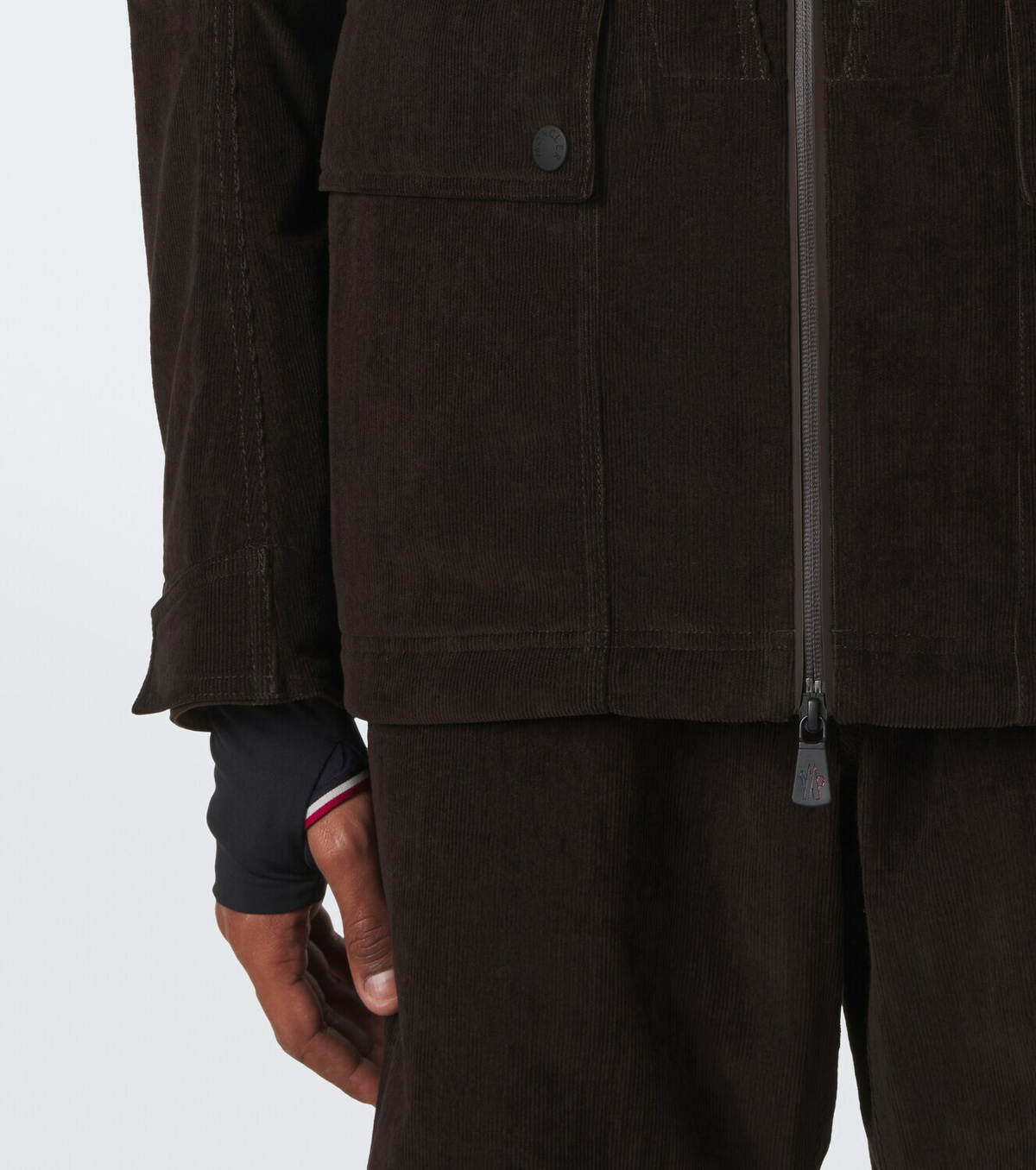 Moncler Grenoble Airolo cotton corduroy ski jacket