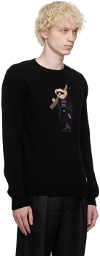 Ralph Lauren Purple Label Black Polo Bear Sweater