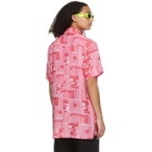 SSENSE WORKS SSENSE Exclusive Jeremy O. Harris Pink Print Rose Bowling Shirt