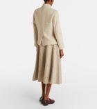 Loro Piana Cashmere, wool, and linen midi skirt