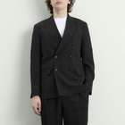 MKI Men's Double Breasted Suit Jacket in Black