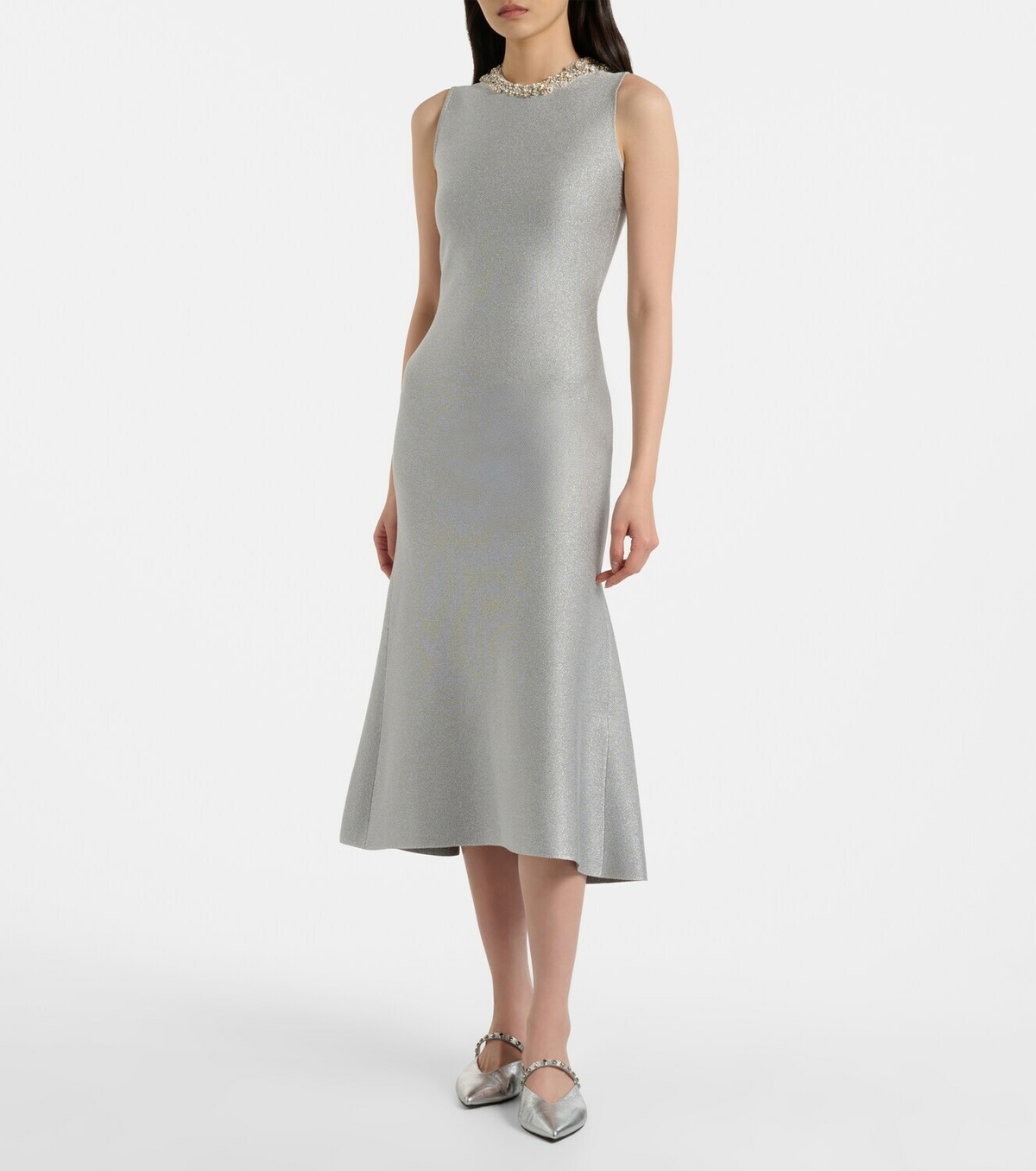 McQueen Embellished lamé cocktail dress