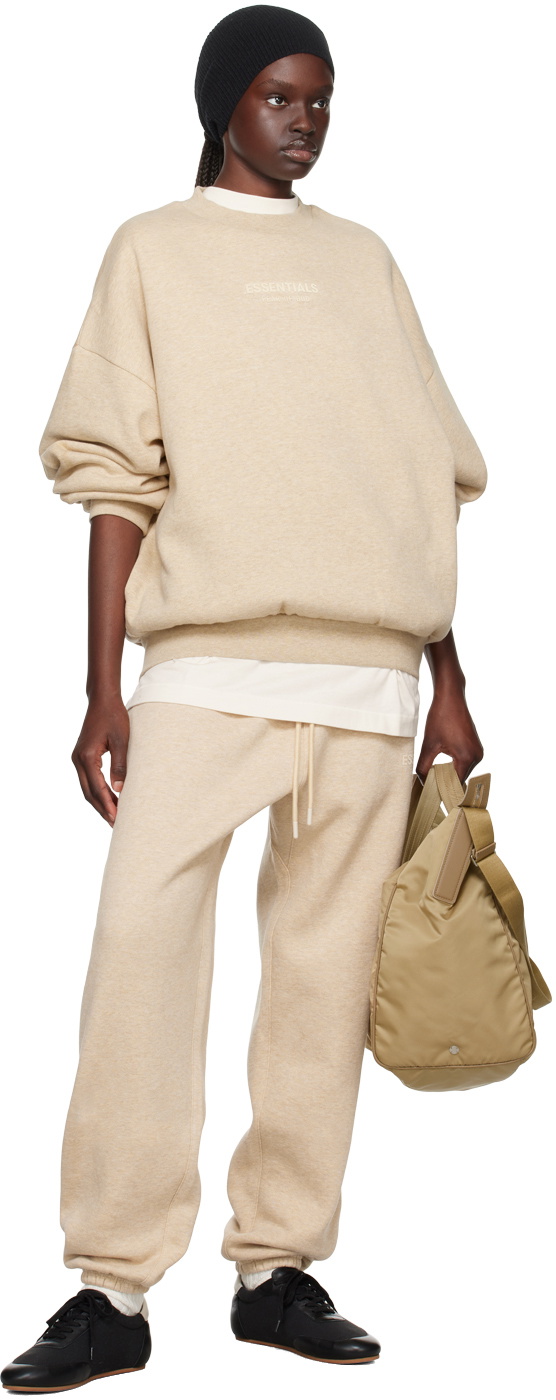 Fear Of God Men 'Eternal Beige Crewneck T-Shirt With Dropped Shoulders And Tonal Embroidery On The Front In Cotton Blend Man main image 1