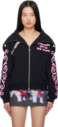 Ashley Williams Black Happy Manga Butterfly Hoodie