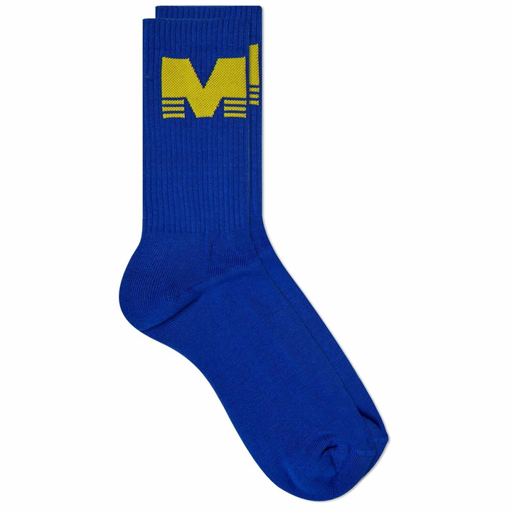 Photo: MOWALOLA Women's Socks in Blue/Yellow