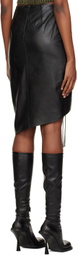 ANDREĀDAMO Black Asymmetric Miniskirt