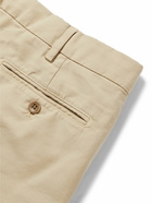 Loro Piana - Slim-Fit Stretch-Cotton Shorts - Neutrals