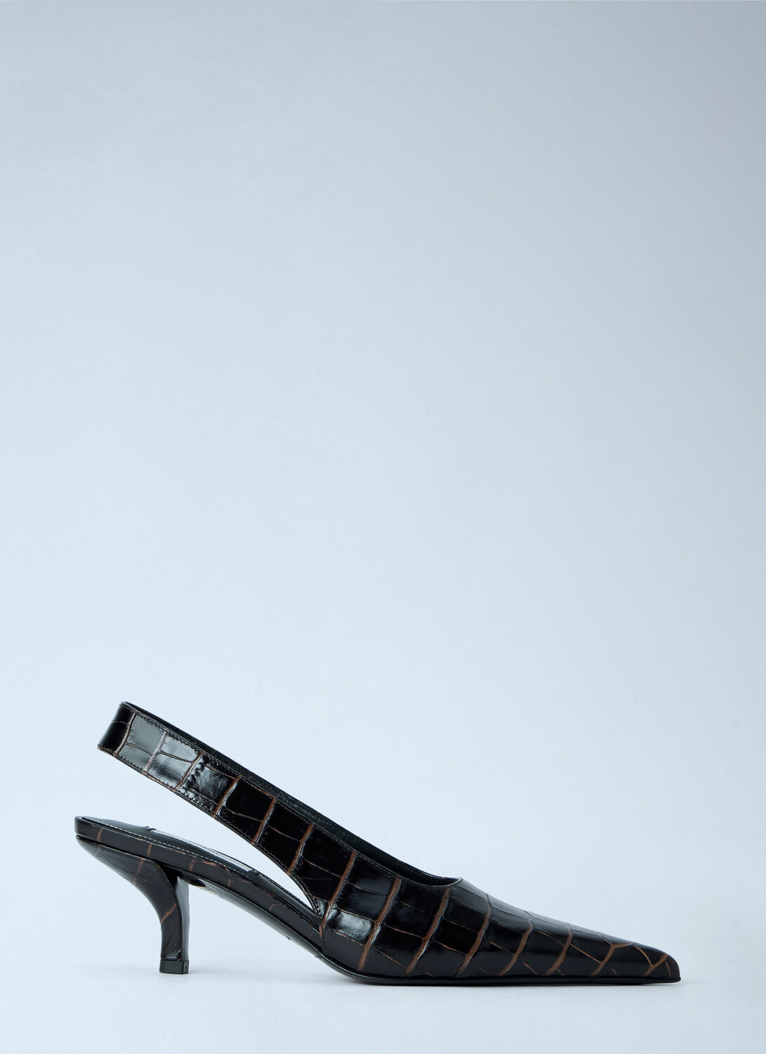 Toteme Classic Croco-Embossed Slingbacks