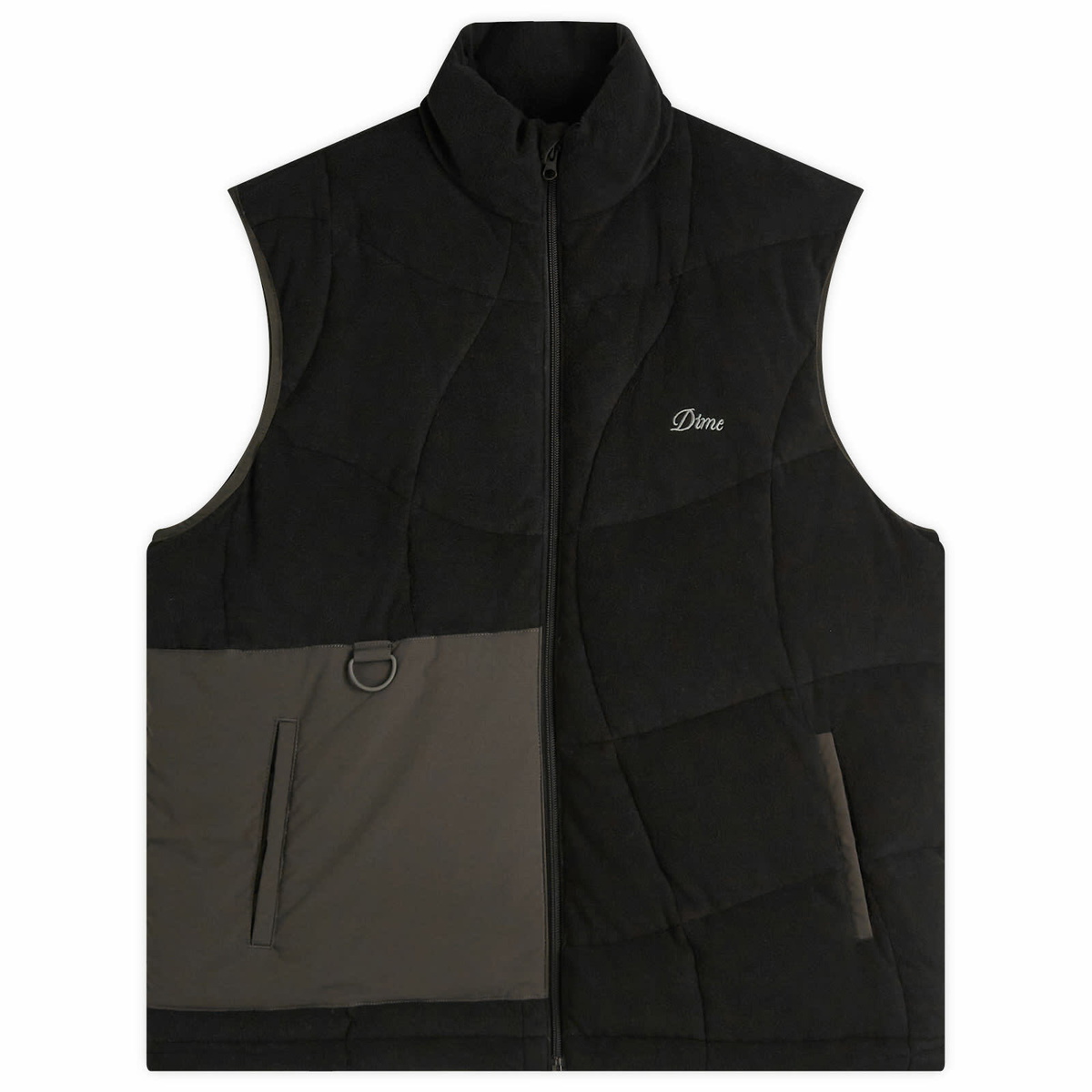 Dime Men's Wave Stitch Gilet in Black