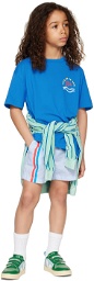 Bonmot Organic Kids Blue Side Stripe Shorts