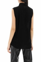 AMI ALEXANDRE MATIUSSI textured voile sleeveless shirt Black