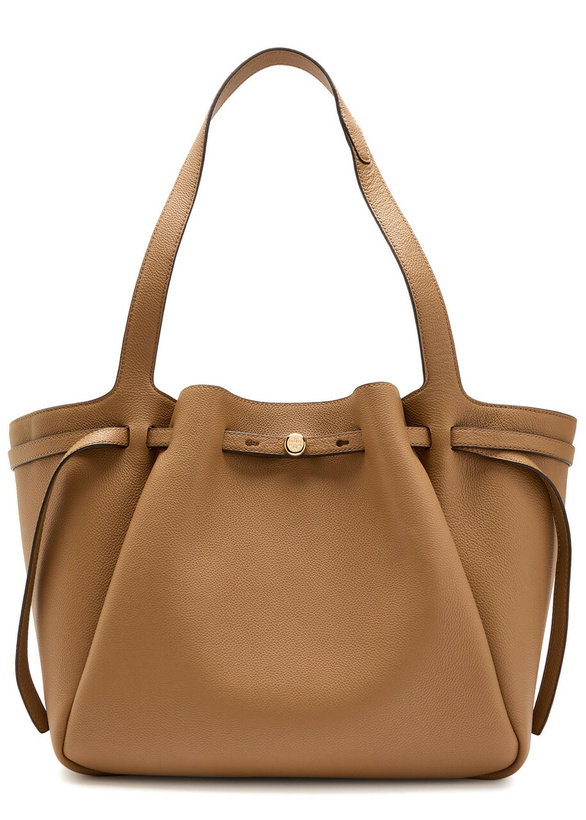 Photo: Tory Burch Romy Grained Leather Tote bag - Tan - One Size