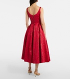 Safiyaa Asher floral jacquard midi dress