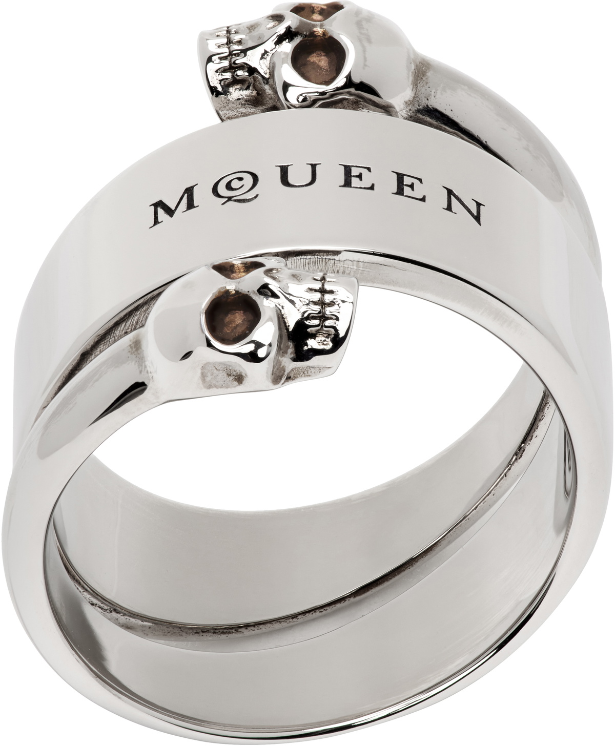 ALEXANDER McQueen リング Alexander McQueen wrap-around Skull Ring | Gold | FARFETCH