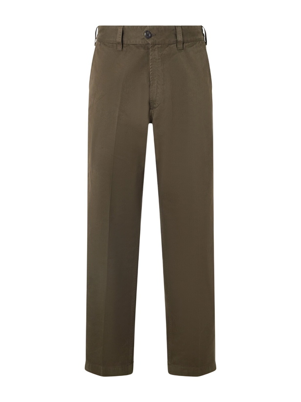 Photo: Drake's - Straight-Leg Peached Cotton-Twill Trousers - Green