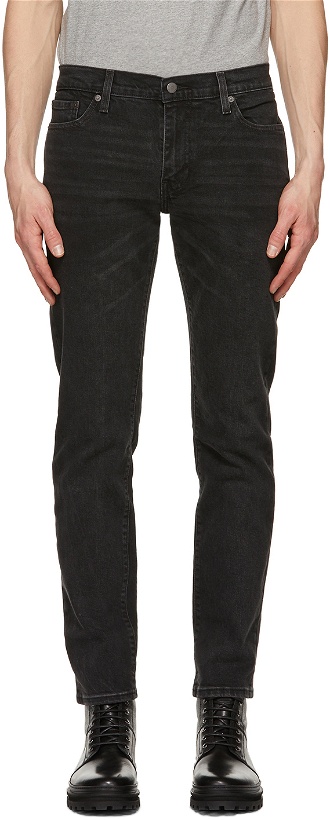 Photo: Levi's Black Faded 511 Slim Flex Jeans