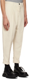 AMI Paris Off-White Carrot Oversized Trousers