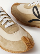 Loewe - Flow Runner Leather-Trimmed Suede and Nylon Sneakers - Neutrals