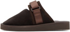 Suicoke Brown ZAVO-MAB Slippers