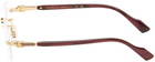 Gucci Gold & Burgundy Rectangular Glasses