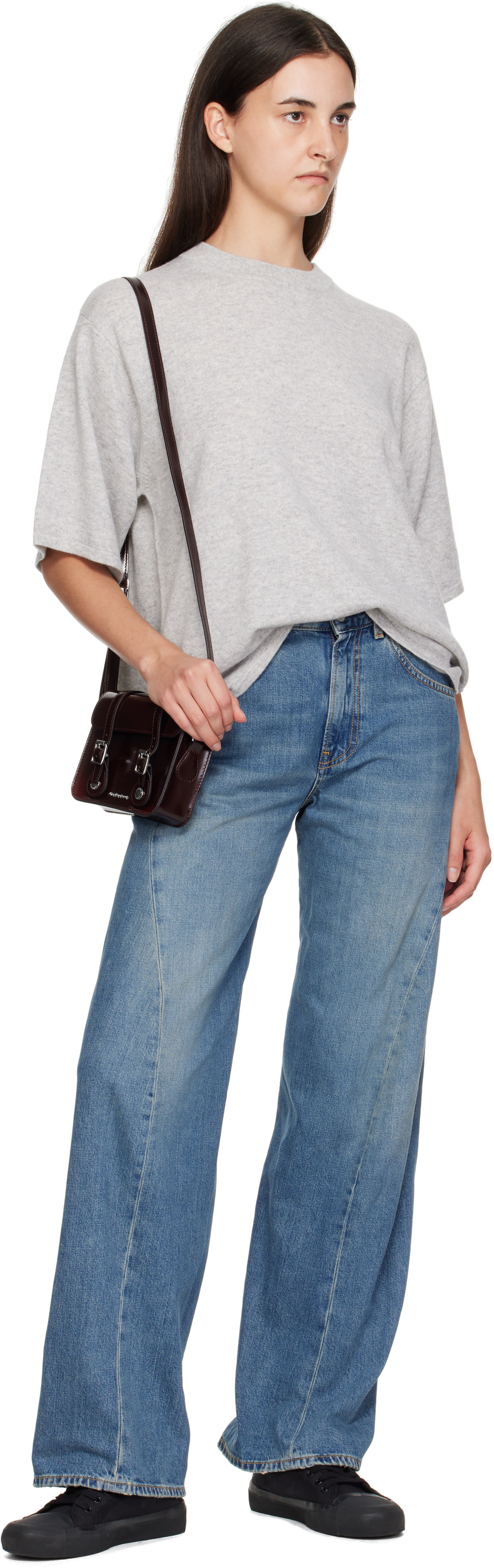 Dr. Martens Burgundy 7 Inch Vegan Crossbody Bag
