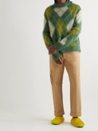Marni - Argyle Mohair-Blend Sweater - Green