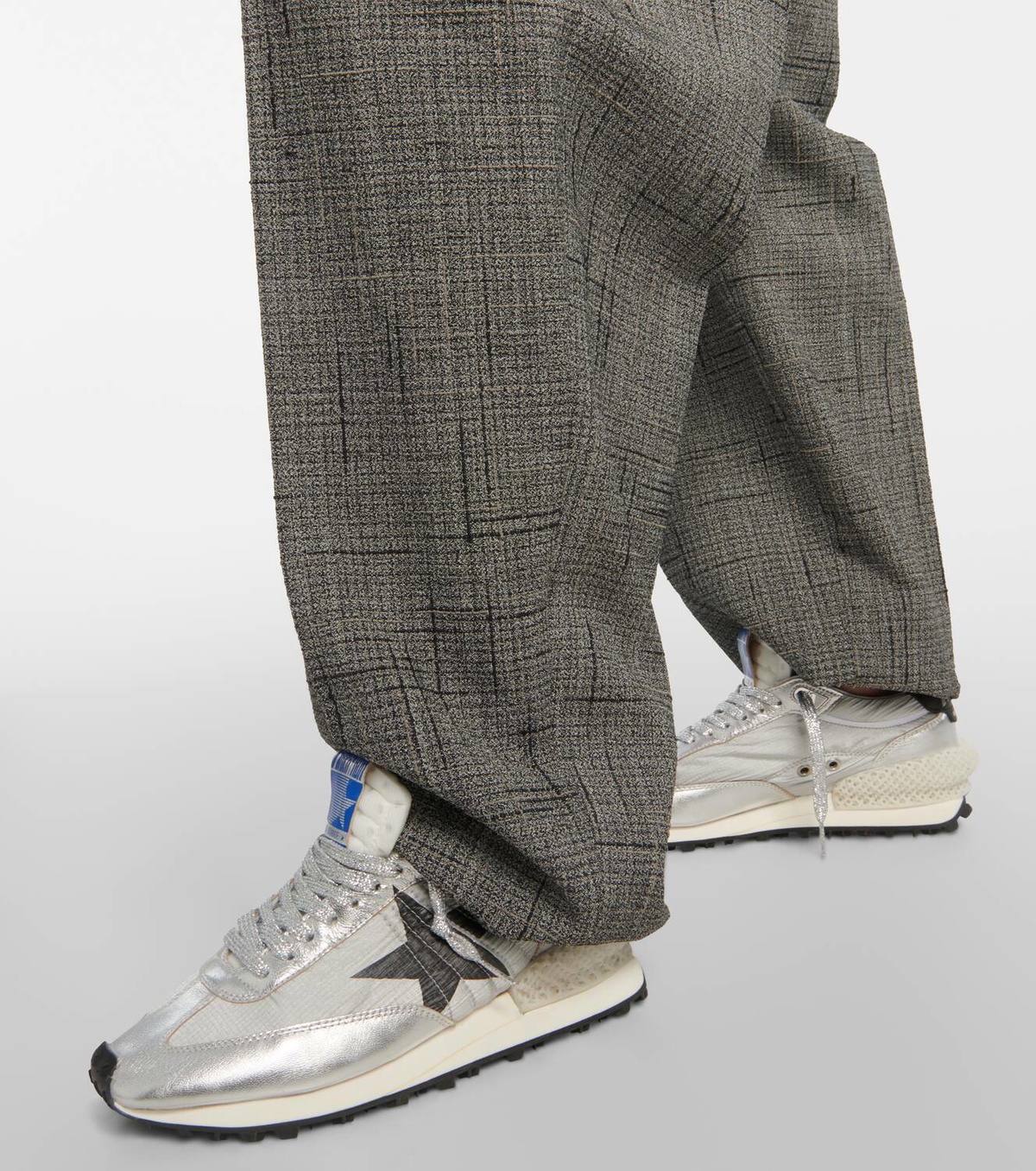 Golden Goose Marathon leather-trimmed sneakers