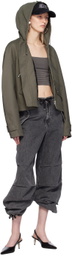 Dion Lee Khaki Zip-Up Jacket