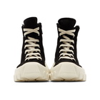 Rick Owens Black Shearling Tractor Sneaker Boots