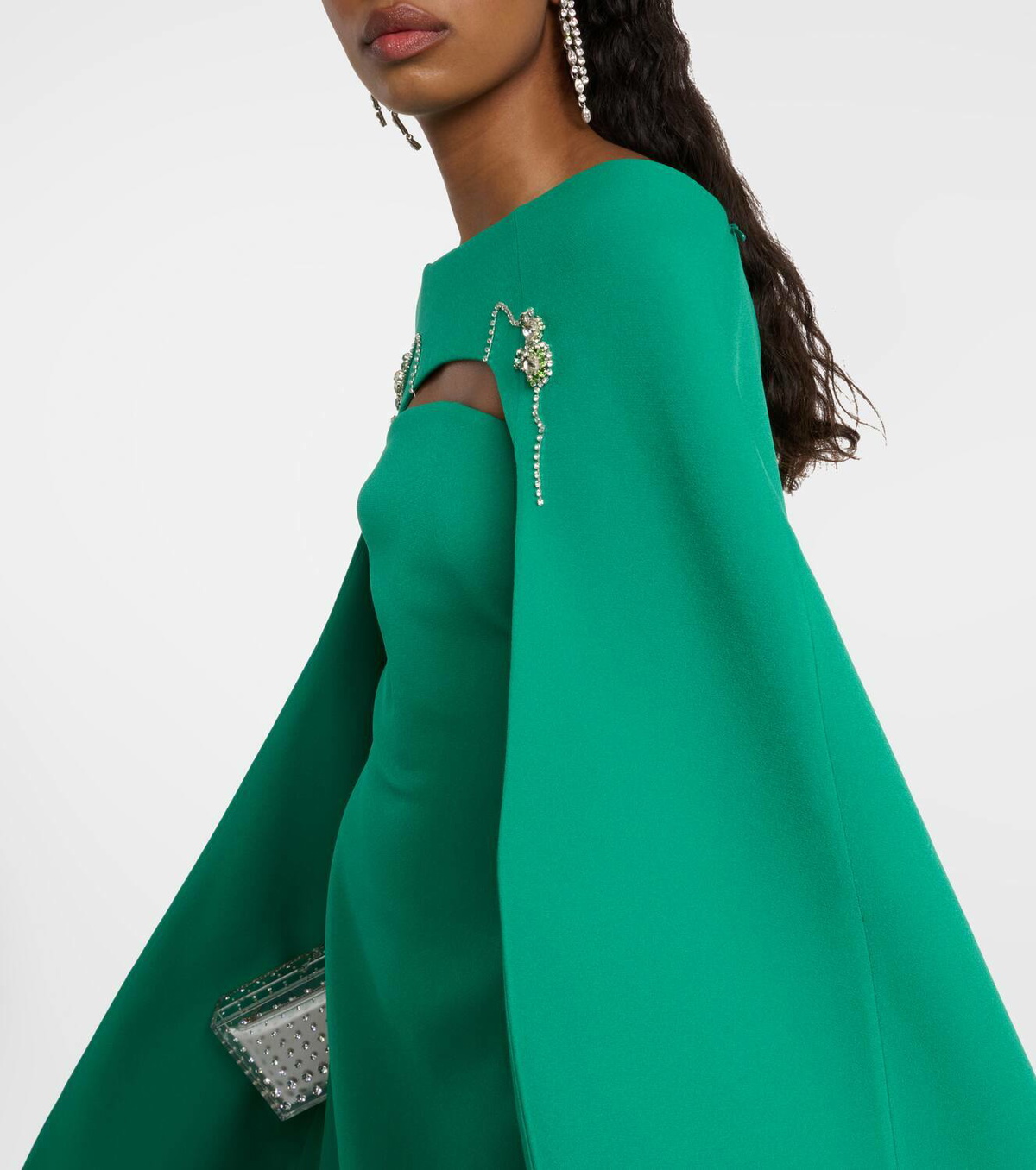 Safiyaa Rowan Manorel embellished caped minidress
