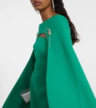Safiyaa Rowan Manorel embellished caped minidress