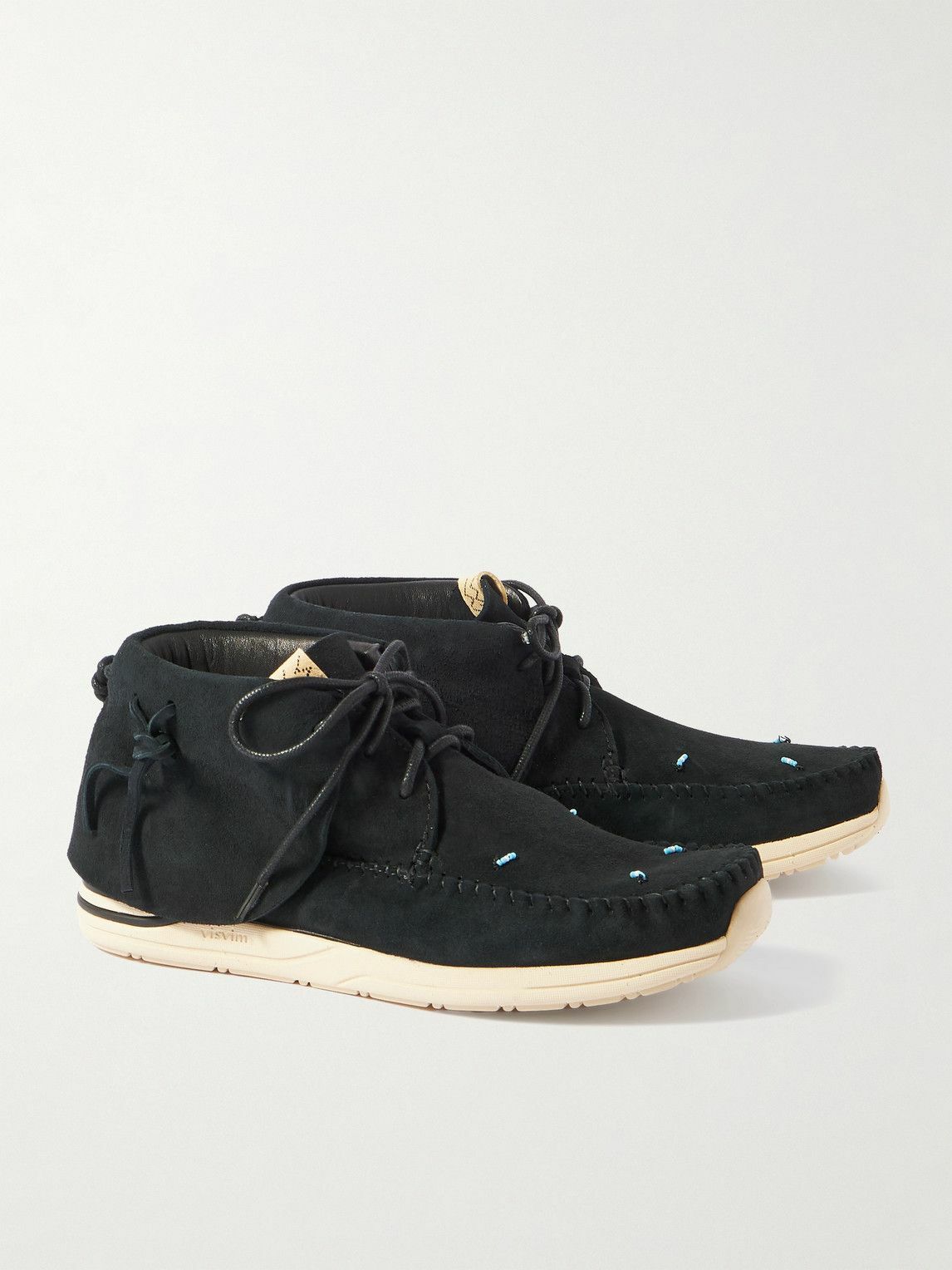Visvim - FBT Lhamo-Folk Embellished Fringed Suede Ankle Boots
