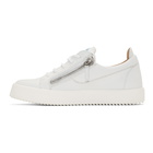 Giuseppe Zanotti White and Blue Frankie May London Sneakers