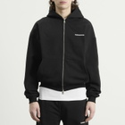 ANNIE HOOD Men's Mini Logo Zip Hoodie in Black