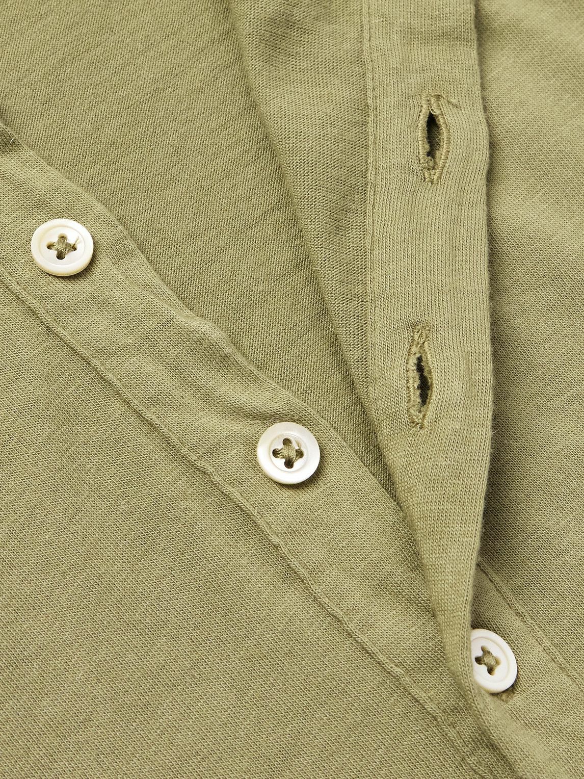 Massimo Alba - Ischia Cotton and Cashmere-Blend Jersey Polo Shirt - Green