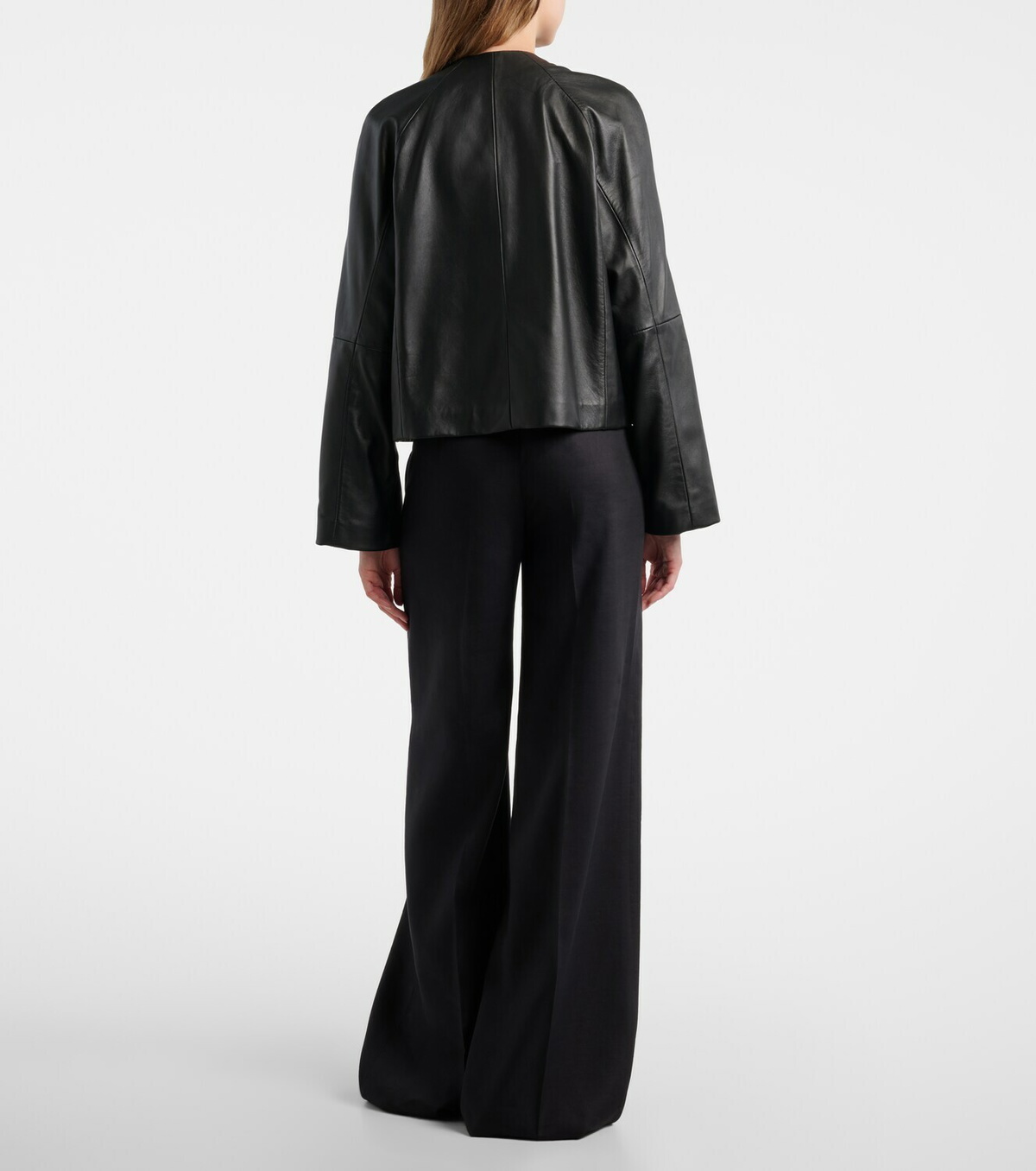 Max Mara Linen and silk twill wide-leg pants