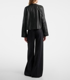 Max Mara Linen and silk twill wide-leg pants