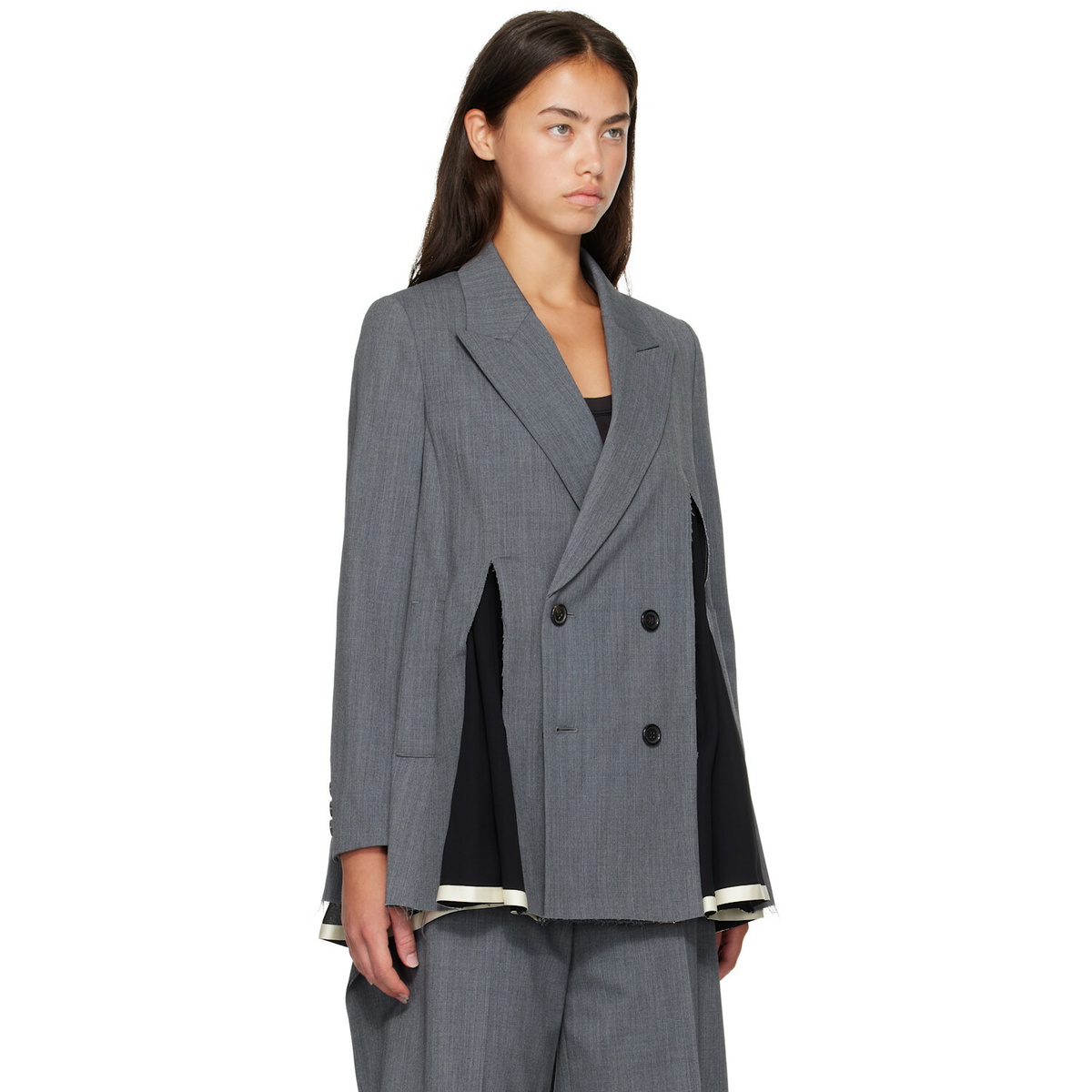 UNDERCOVER Gray UP2F1102 Slit Panel Blazer
