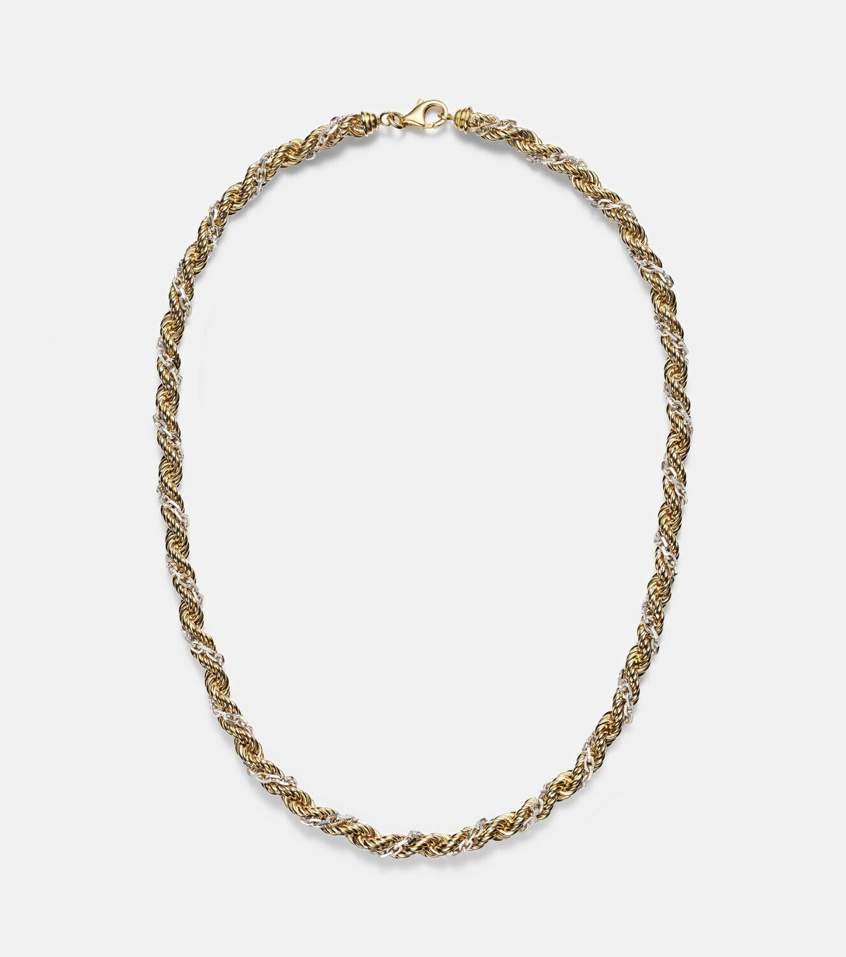 Yvonne Léon Corde Torsade 18kt gold and white gold necklace