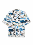 MANAAKI - Te Ika A Maui Camp Collar Printed Lyocell-Twill Shirt - Blue