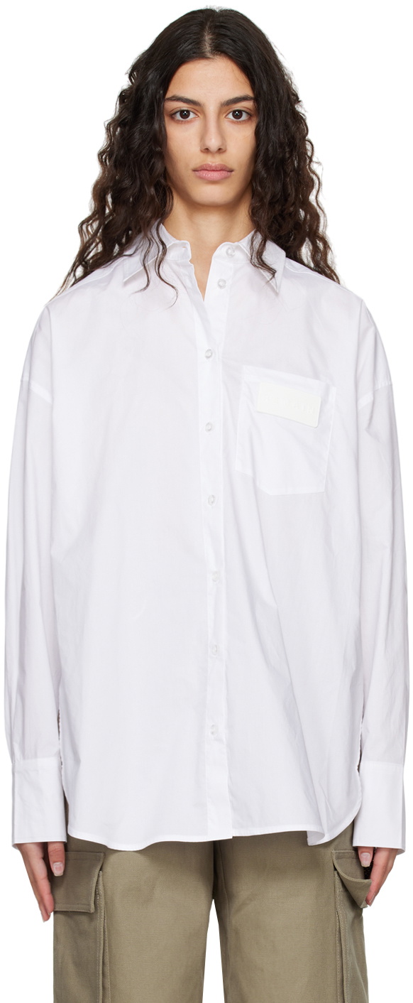 REMAIN Birger Christensen White Pleated Shirt REMAIN Birger Christensen